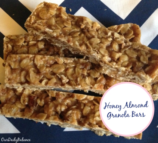Honey Almond Granola Bars - ourdailybalance.wordpress.com
