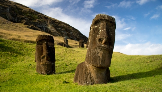 Moai on the hill